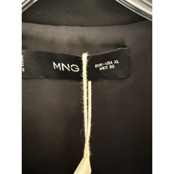 MNG by Mango Black Sleeveless Belted Wrap Straight Leg Jumpsuit XL NWT‎ - Picture 12 of 14